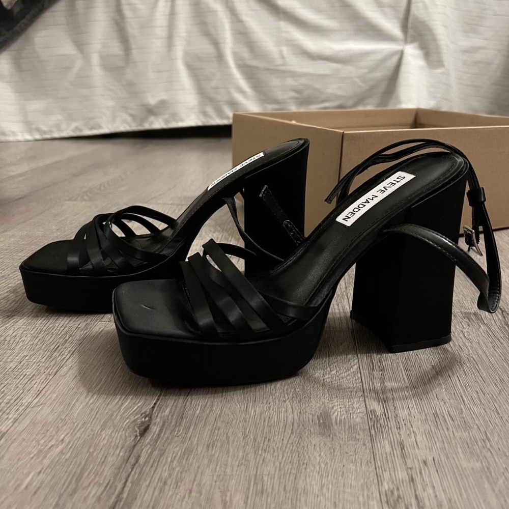 Steve Madden Ankle Strap Block Heel Sandals